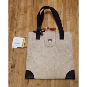 Kuna Alpaca Lana Wool Purse Handbag Beige Casual Medium Straps Snap Andes NWT